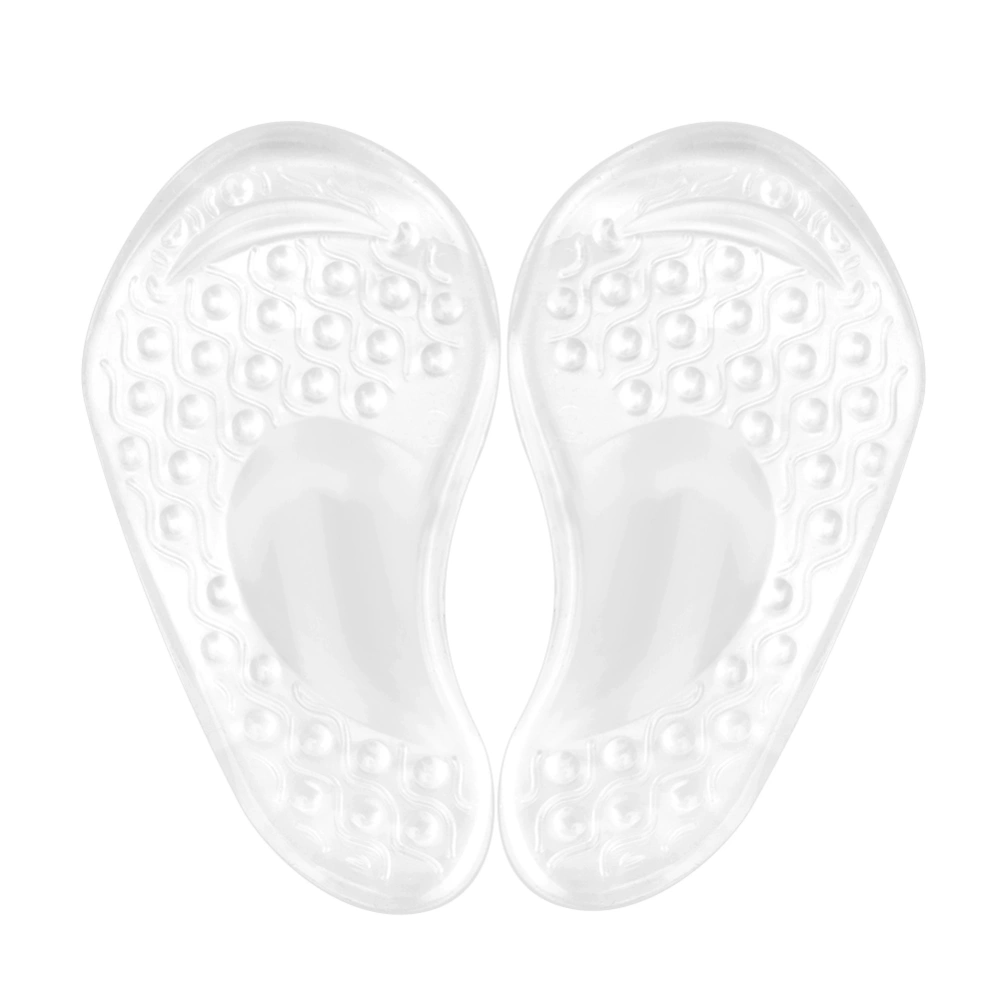 Transparent color arch support forefoot Anti slip mat (a pair of sold)