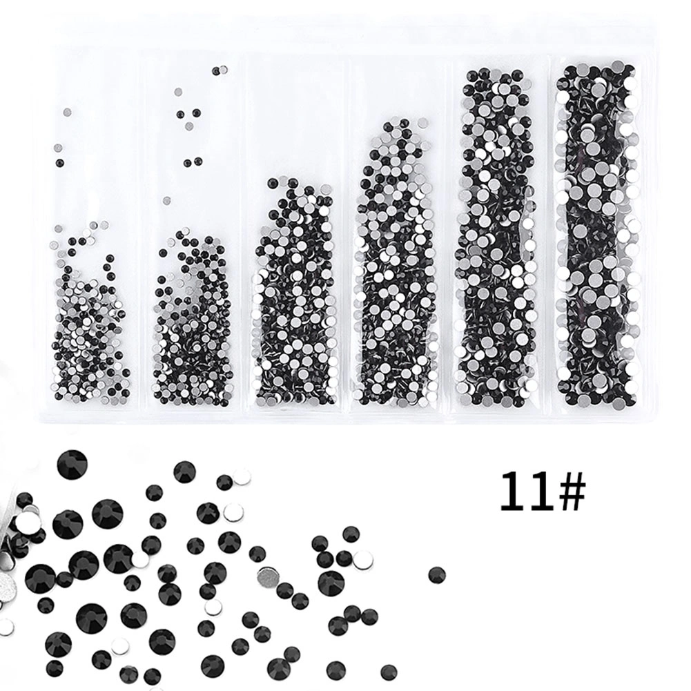 6 Grids Colorful Nail Art Rhinestones Multiple Color Decoration DIY Manicure Tools (11)