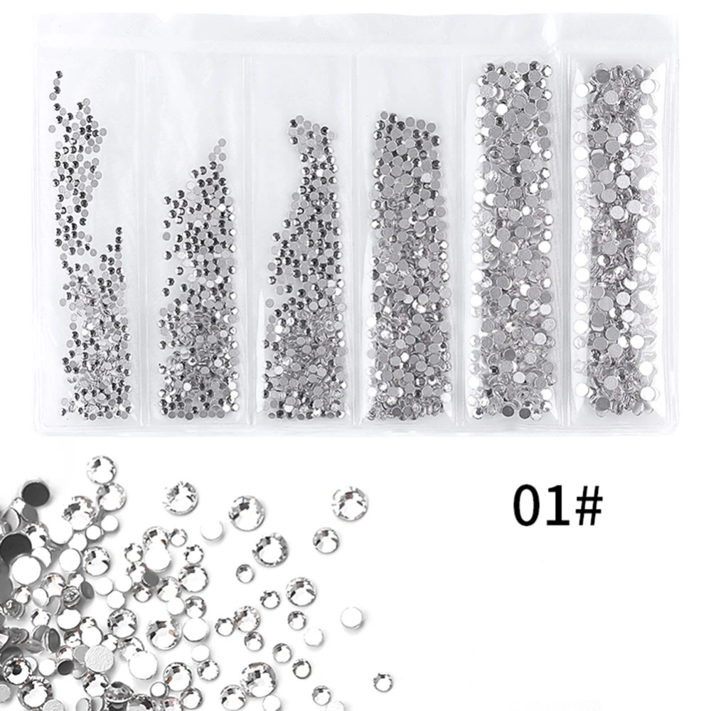 6 Grids Colorful Nail Art Rhinestones Multiple Color Decoration DIY Manicure Tools (01)