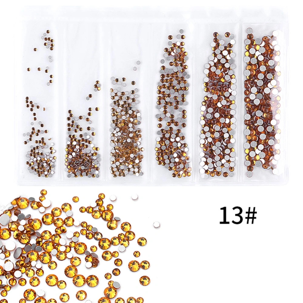 6 Grids Colorful Nail Art Rhinestones Multiple Color Decoration DIY Manicure Tools (13)