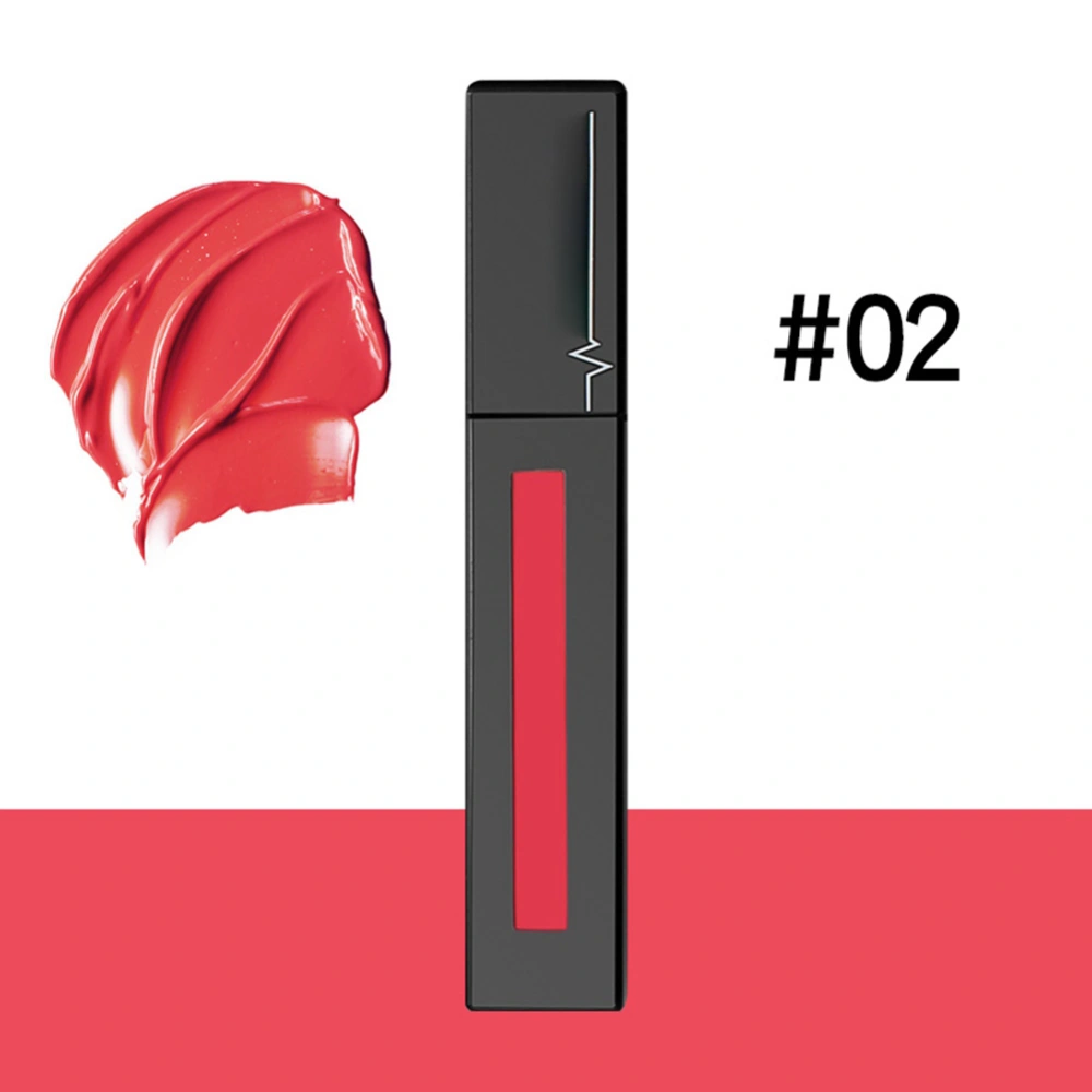 Natural Velvet Matte Non sticky Long Lasting Liquid Lipstick Lipgloss Cosmetic Tool((02)