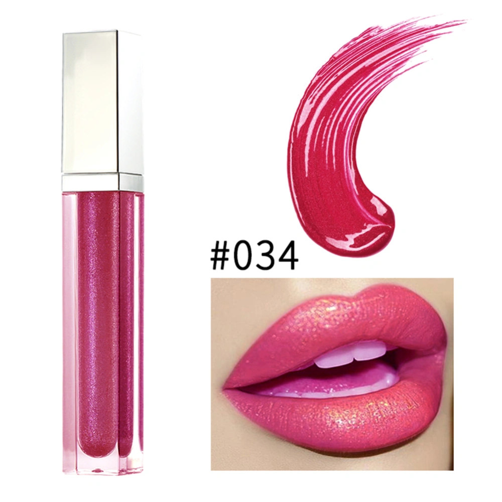 36 Colors Mist Matte Metallic Non sticky Liquid Lipstick Lipgloss Cosmetic Tool(Metal, 34)