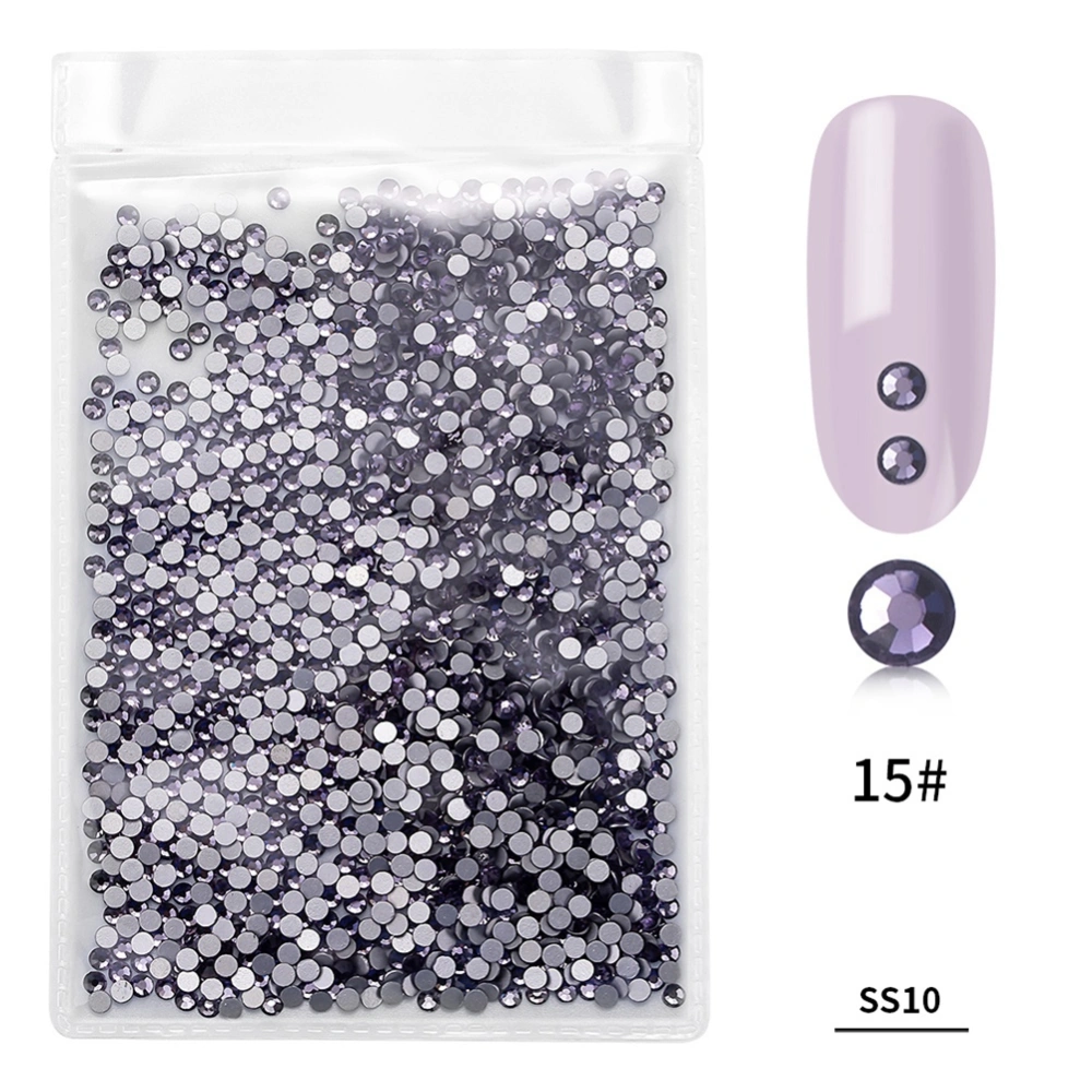 1440Pcs/Bag Fashion Colorful Glass Nail Art Rhinestone Manicure Decoration(Lotus Root Purple)