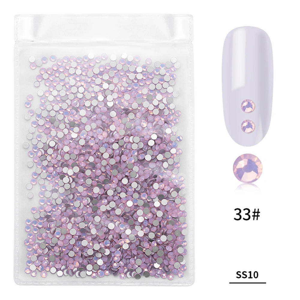 1440Pcs/Bag Fashion Colorful Glass Nail Art Rhinestone Manicure Decoration(Pink Opal)