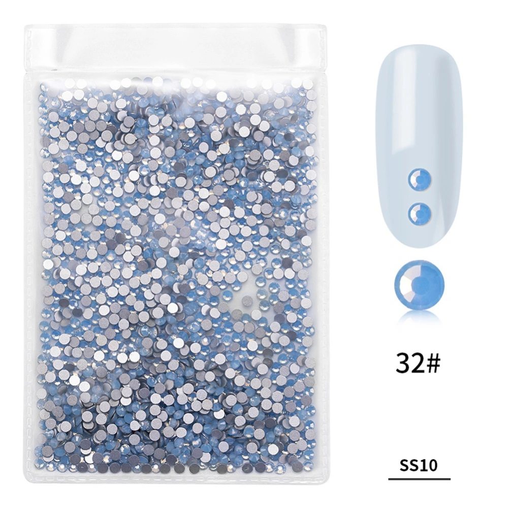 1440Pcs/Bag Fashion Colorful Glass Nail Art Rhinestone Manicure Decoration(Blue Opal)