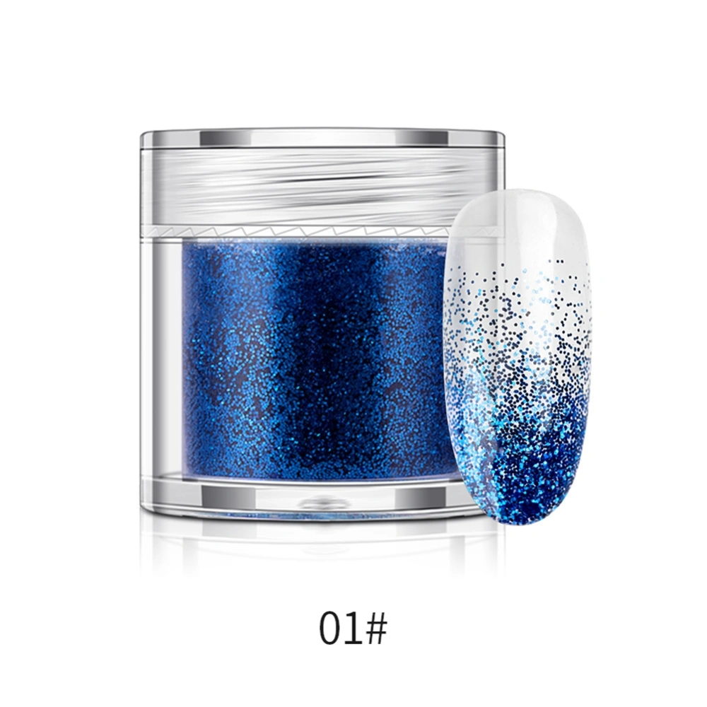 Nail Art Glitter Powder Bottled Manicure Pigment 10g(Blue)