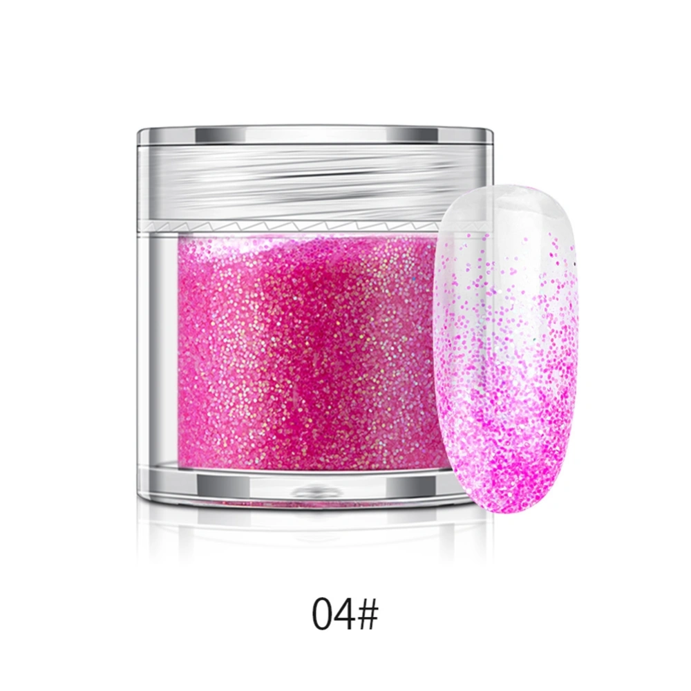 Nail Art Glitter Powder Bottled Manicure Pigment 10g(Pink)