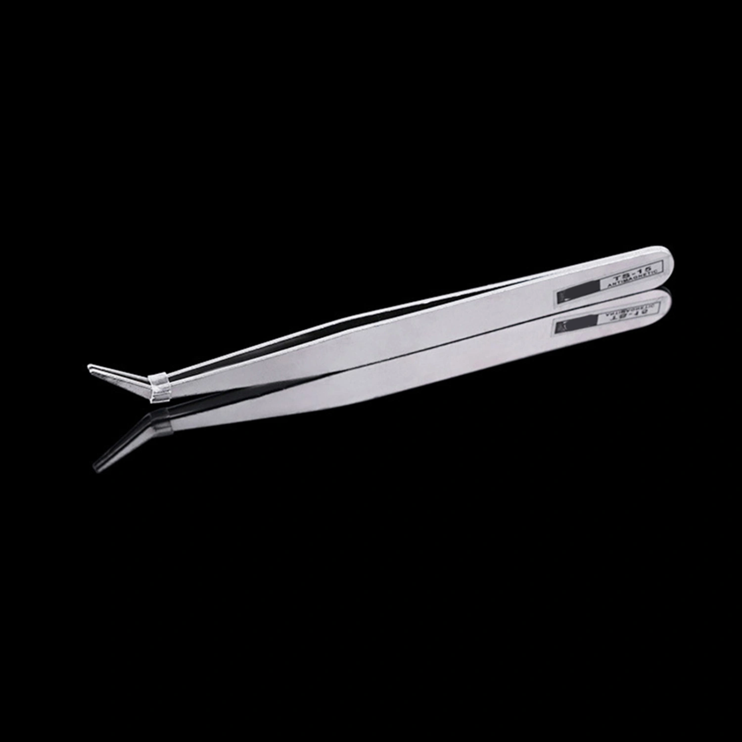 2 Types Stainless Steel Tweezers Nail Art Tweezers Manicure Accessory Tools (bend)