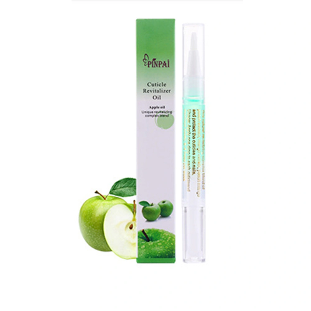 Nail Nutrition Oil Pen Art Treatment Cuticle Revitalizer Barb Soften Manicure Tool(Apple)