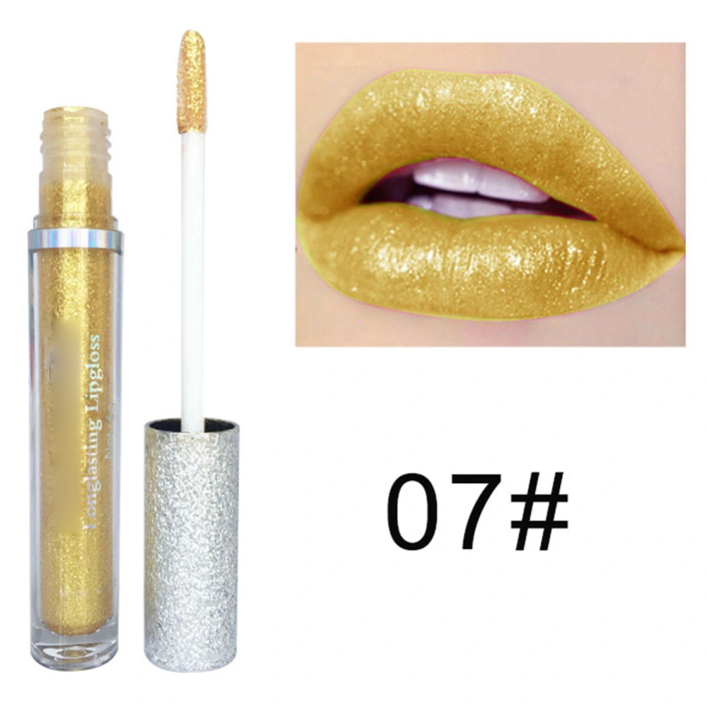 Cosmetic Glitter Long Lasting Hydrating Liquid Lipstick Eye Shadow Beauty Tool #07