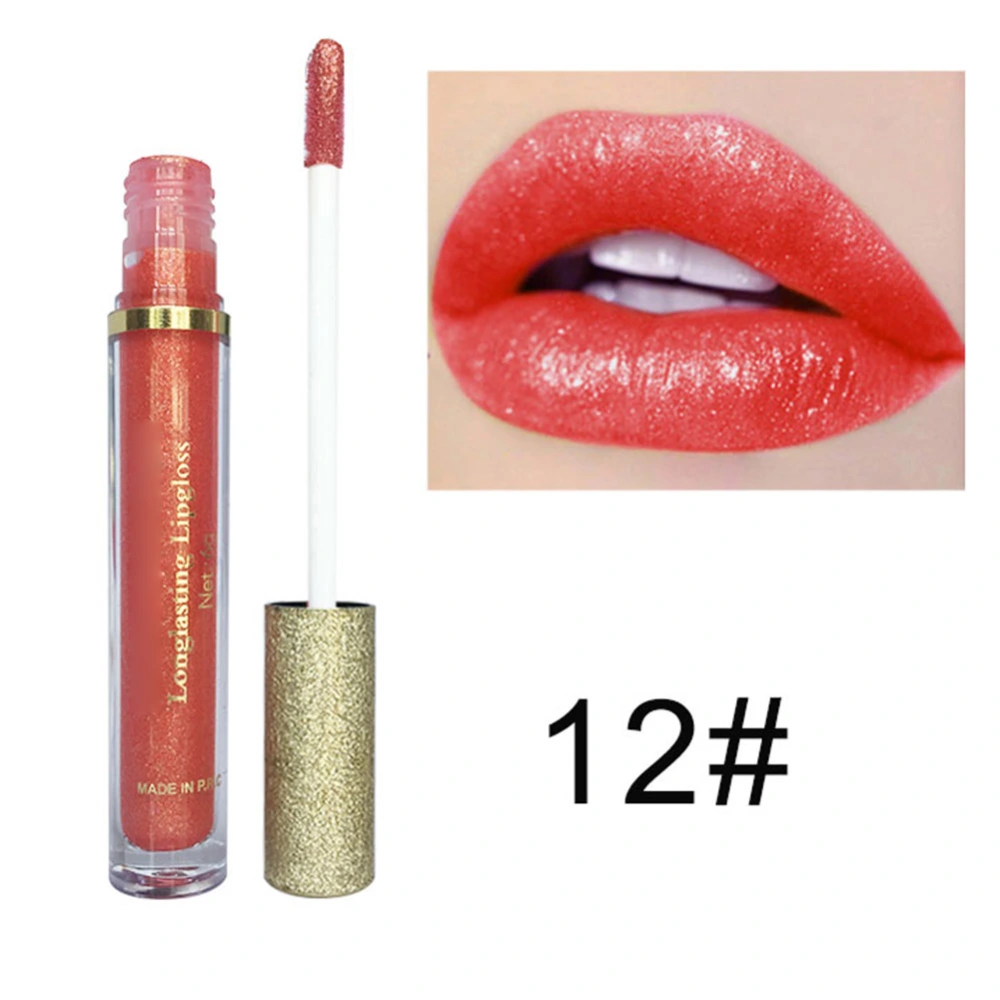 Cosmetic Glitter Long Lasting Hydrating Liquid Lipstick Eye Shadow Beauty Tool #12