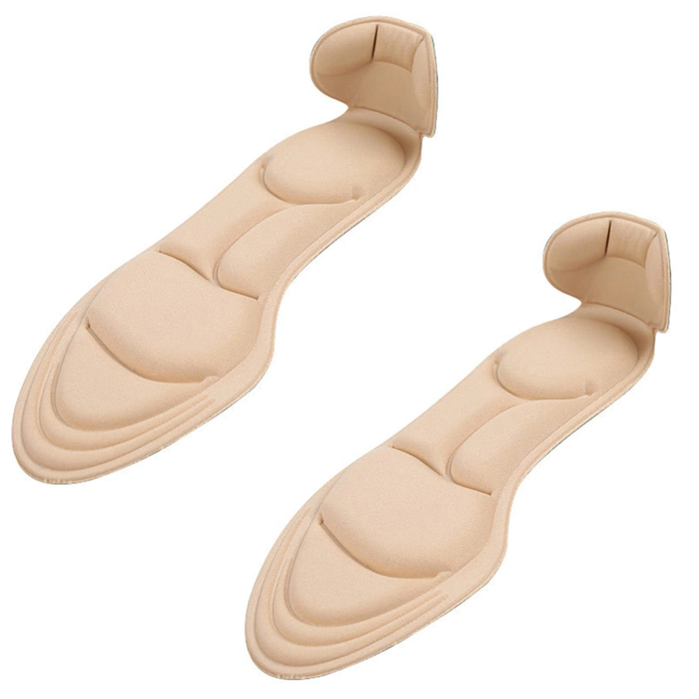 Shoe Insoles with Heel Pads Khaki Breathable Soft Shoe Inserts for Women