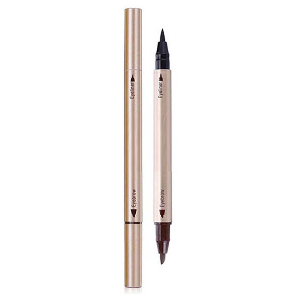 Dual Using Eyebrow Pen Waterproof Eye Brow Pencil Eyeliner Makeup Cosmetic