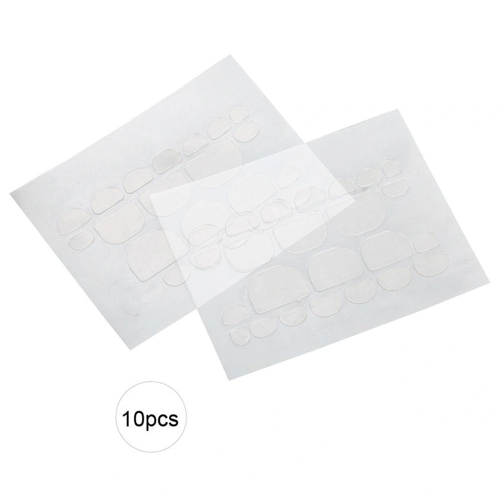 10 Sheet Double Sided Adhesive Glue Transparent Toe Nail Sticker for Nail Tips