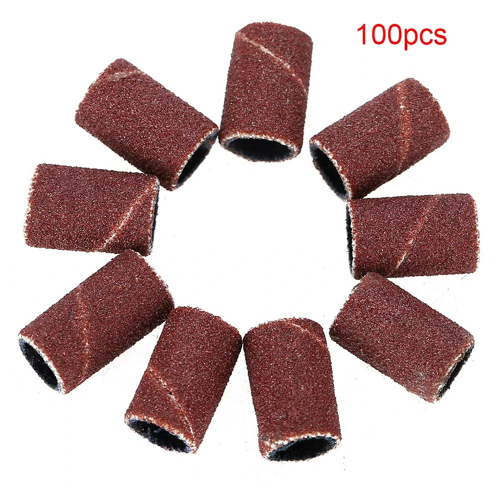 100pcs Nail Sanding Bands Manicure Pedicure Nail Drill Machine Accessory