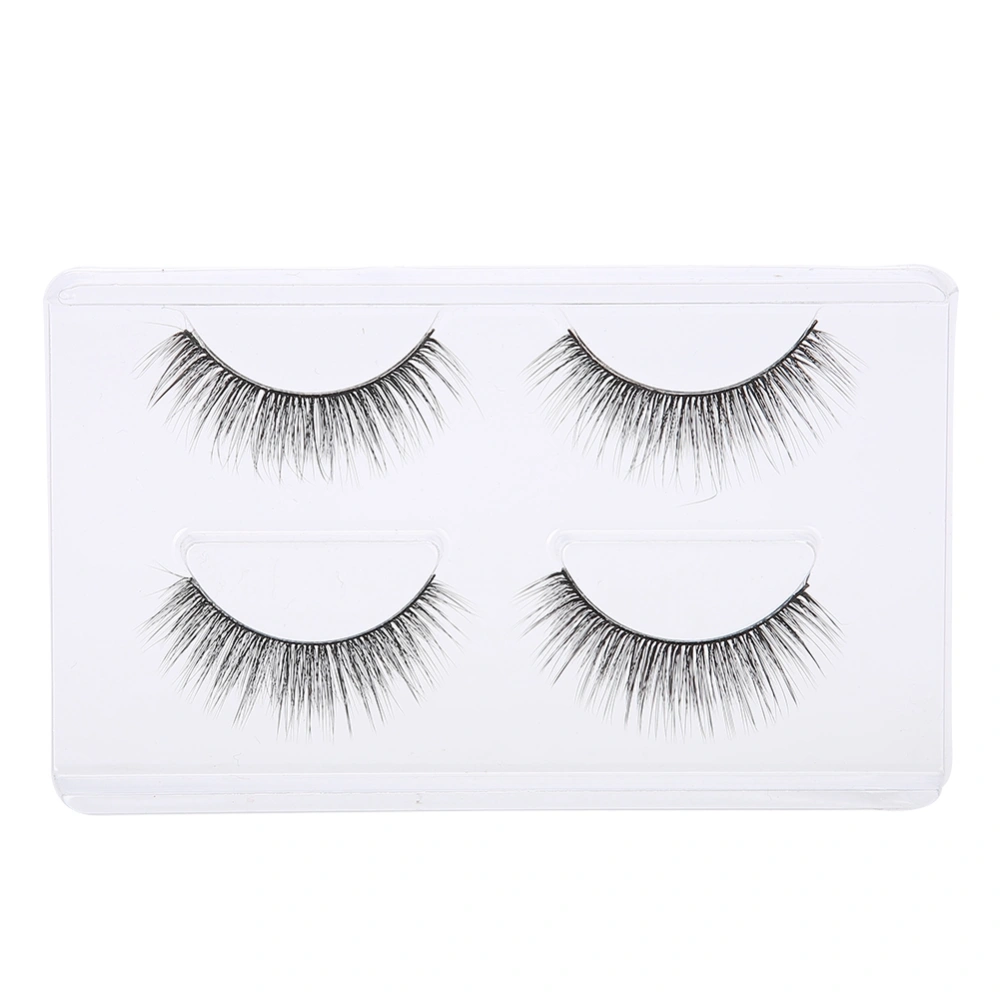 2 Pairs False Eyelashes Volume Long Fake Eye Lashes Bare Makeup Eyelashes 1#