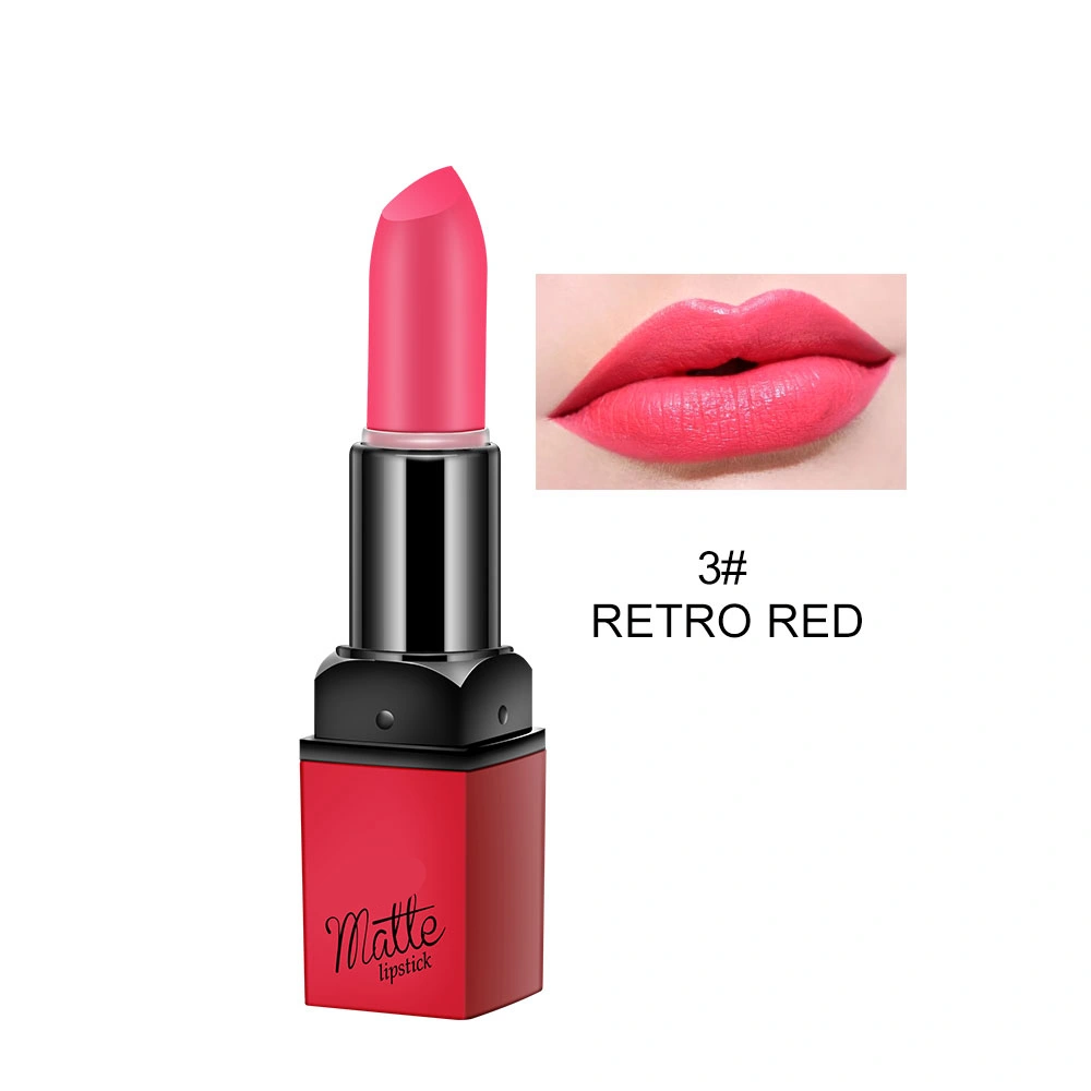 Mist Matte Rectangular Tube Moisturizing Long Lasting Lipstick Makeup 3#