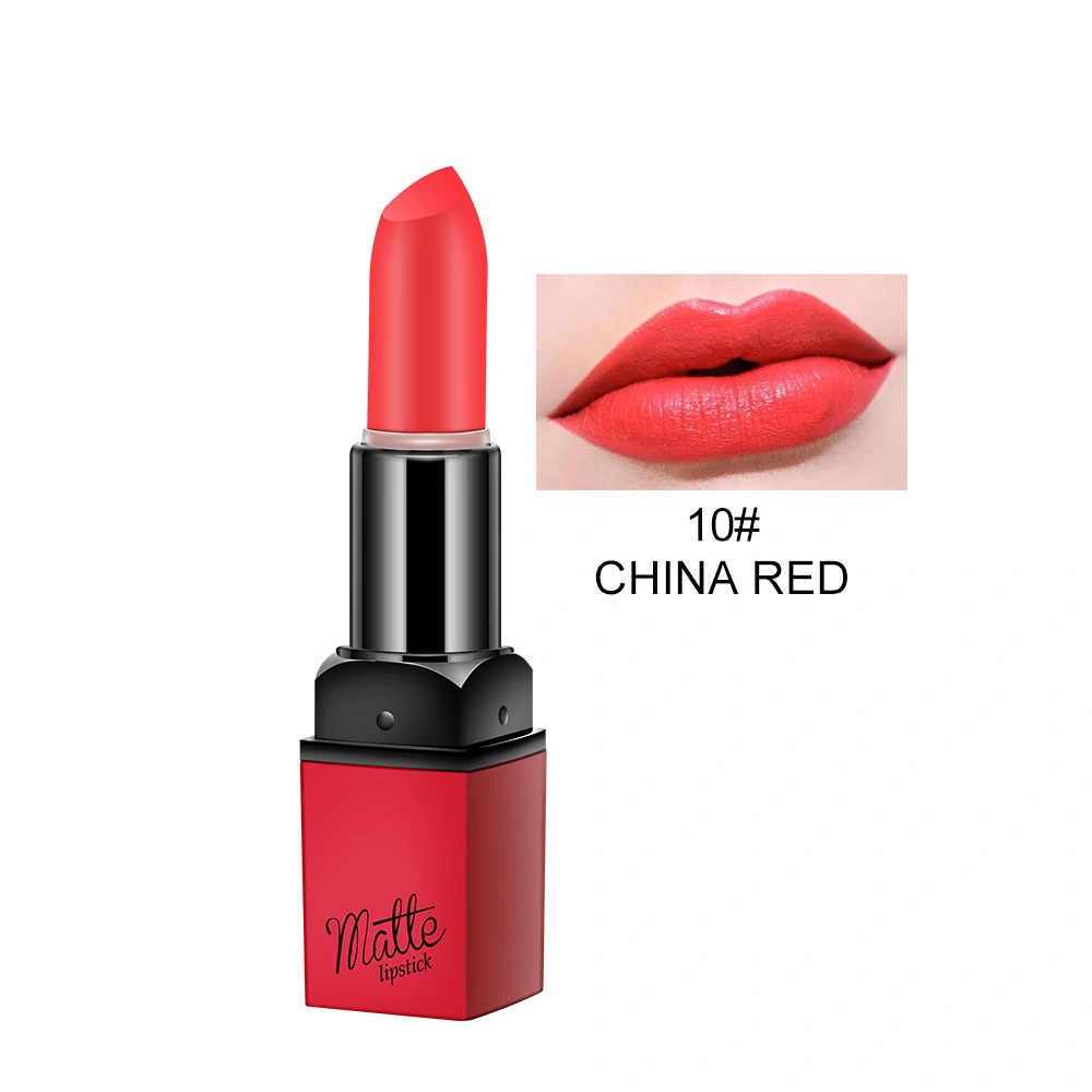 Mist Matte Rectangular Tube Moisturizing Long Lasting Lipstick Makeup 10#