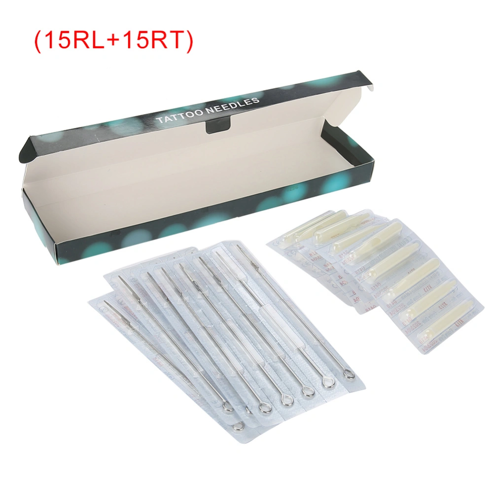 Disposable Tattoo Tips Stainless Steel Needles Set Sterilized Tattoo Tool 15Rl 15RT