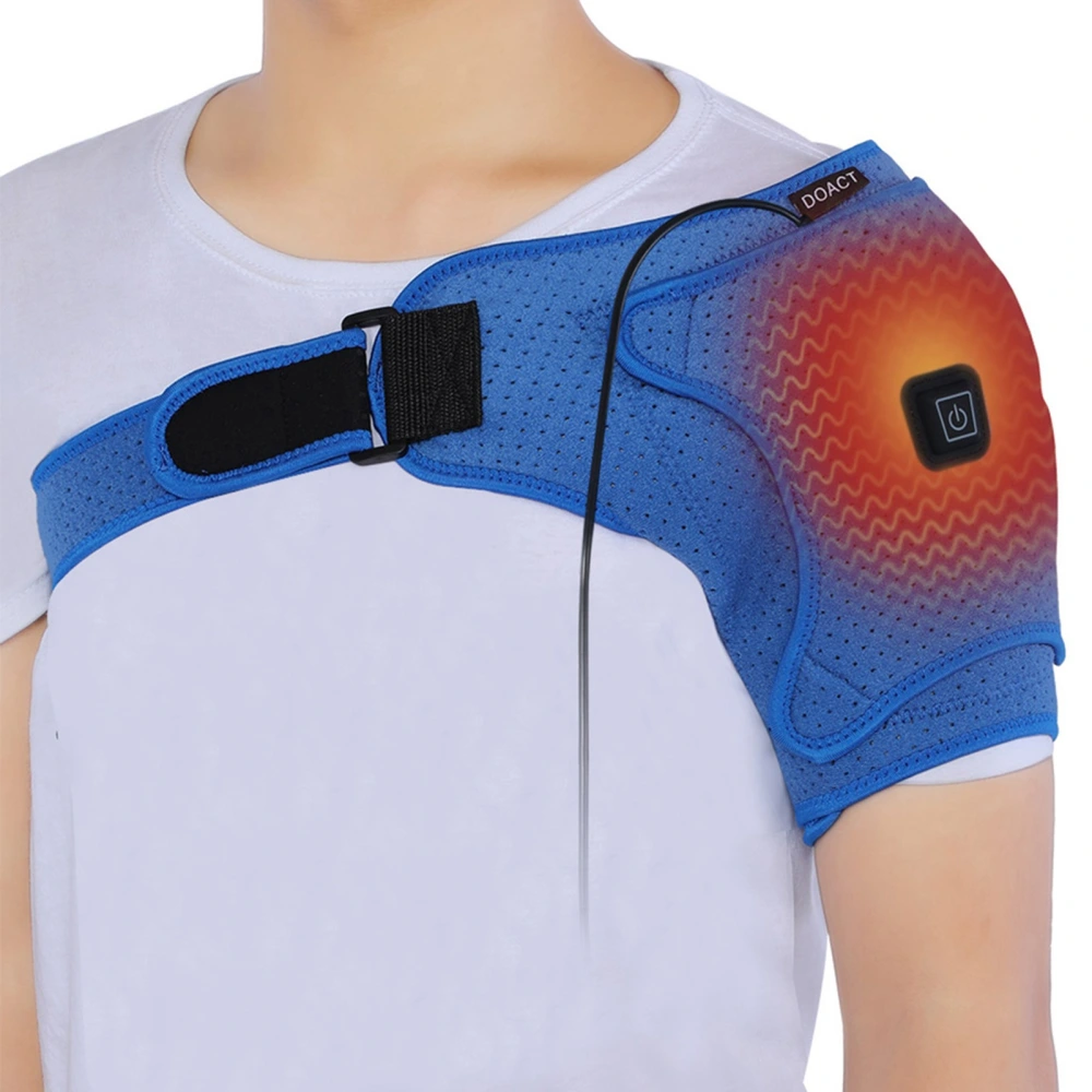 Heated Shoulder Support Brace USB Electric Plug in Adjustable Heating Shoulder Pad Wrap