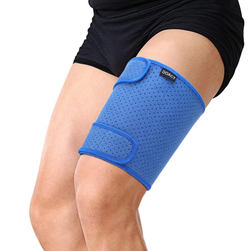 Thigh Support, Thigh Brace with Silicone Anti Slip Strips, Hamstring Wrap Compression Sleeve