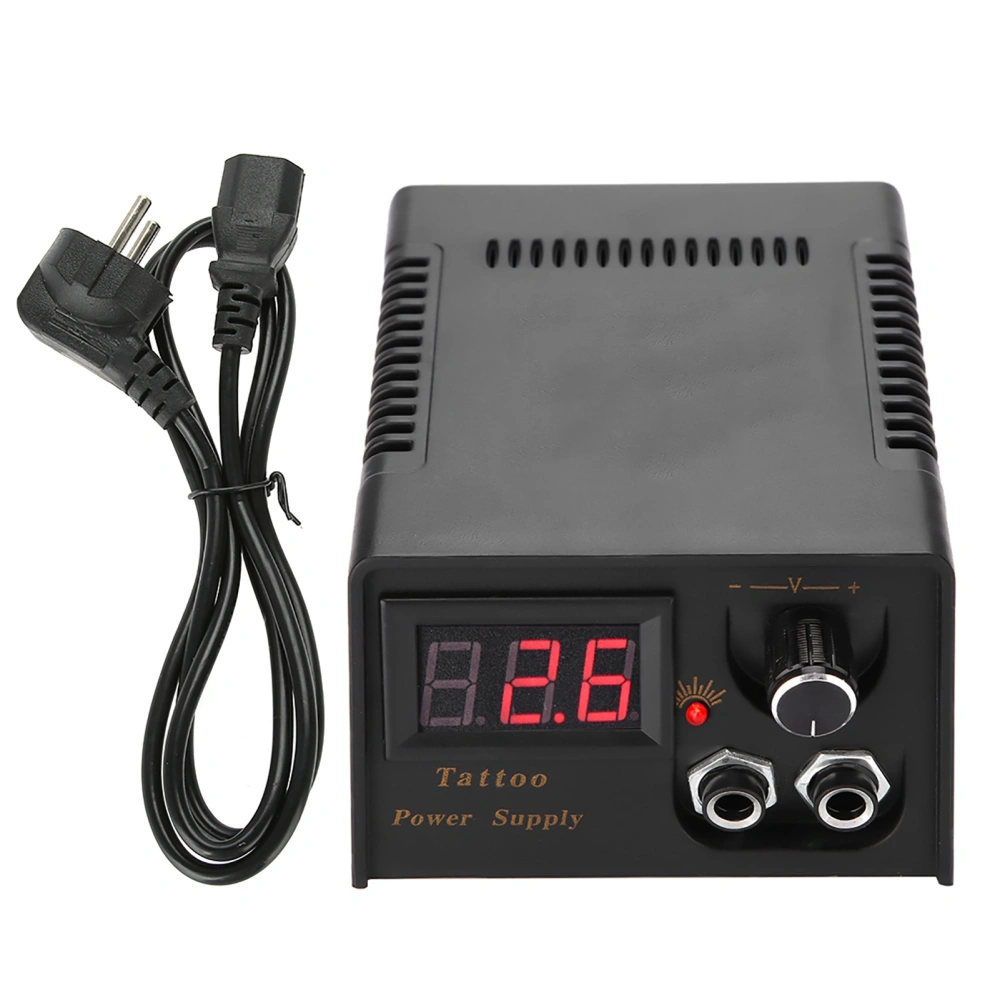 Professional Lion Head Tattoo Power Supply Black Tattoo Transformer Set for Tattoo Machine EU