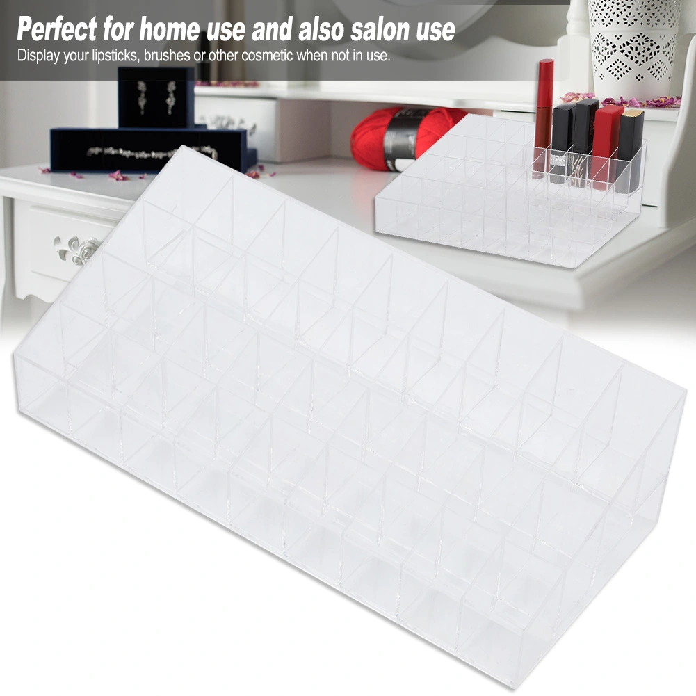 36 Grids Transparent Lipstick Display Case Storage Box Nail Brush Organizer Cosmetic Display