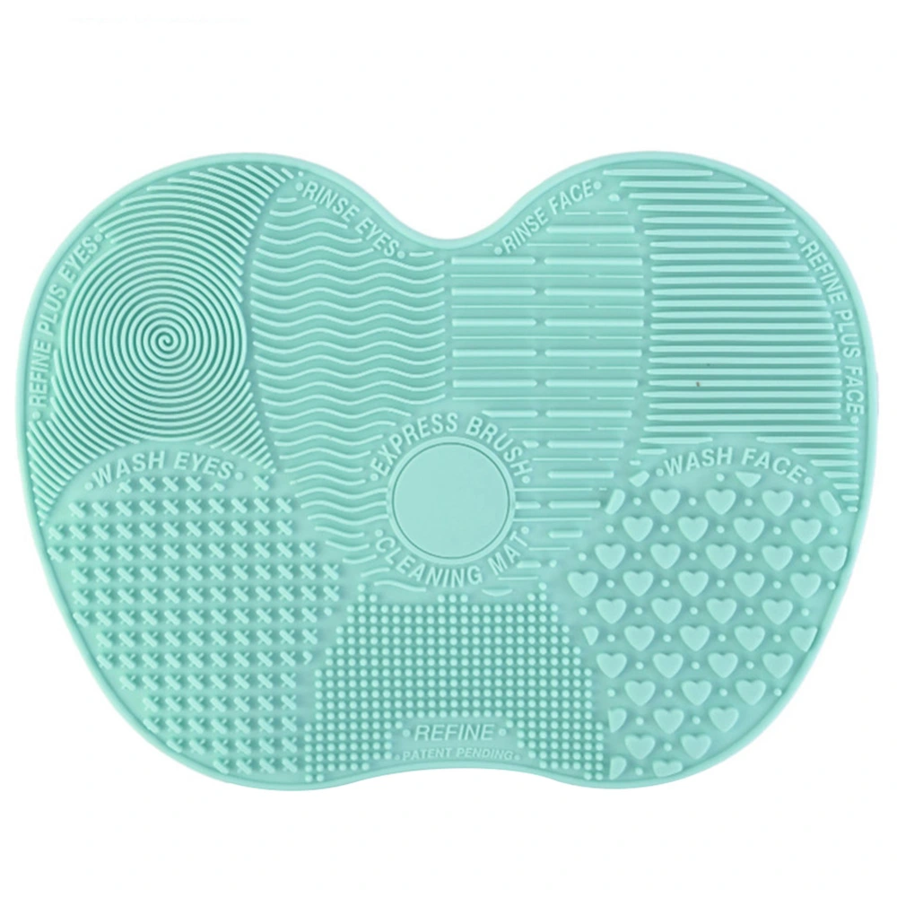 Makeup Brush Cleaner Silicone Mat Cleansing Pad Cosmetic Scrubber Board Tool Green