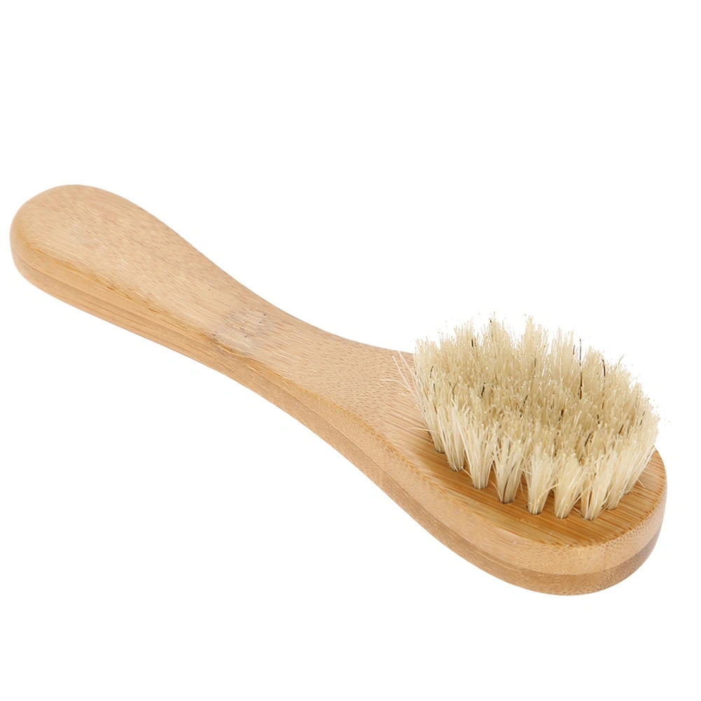Wooden Handle Face Brush Exfoliating Cleaning Skin Brush Tool