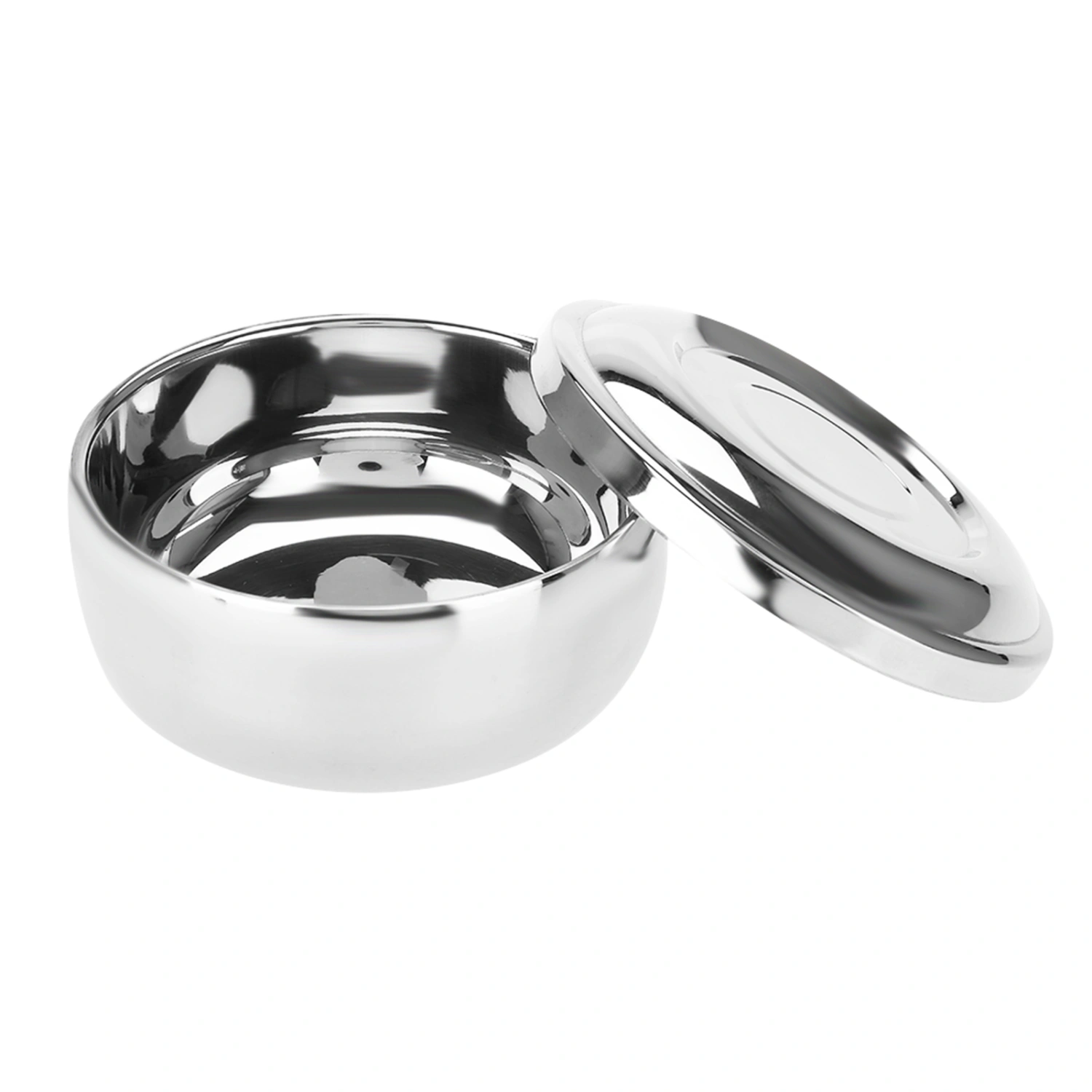 Universal Men Stainless Steel Beard Shaving Soap Bowl Shaving Mug Container With A Lid