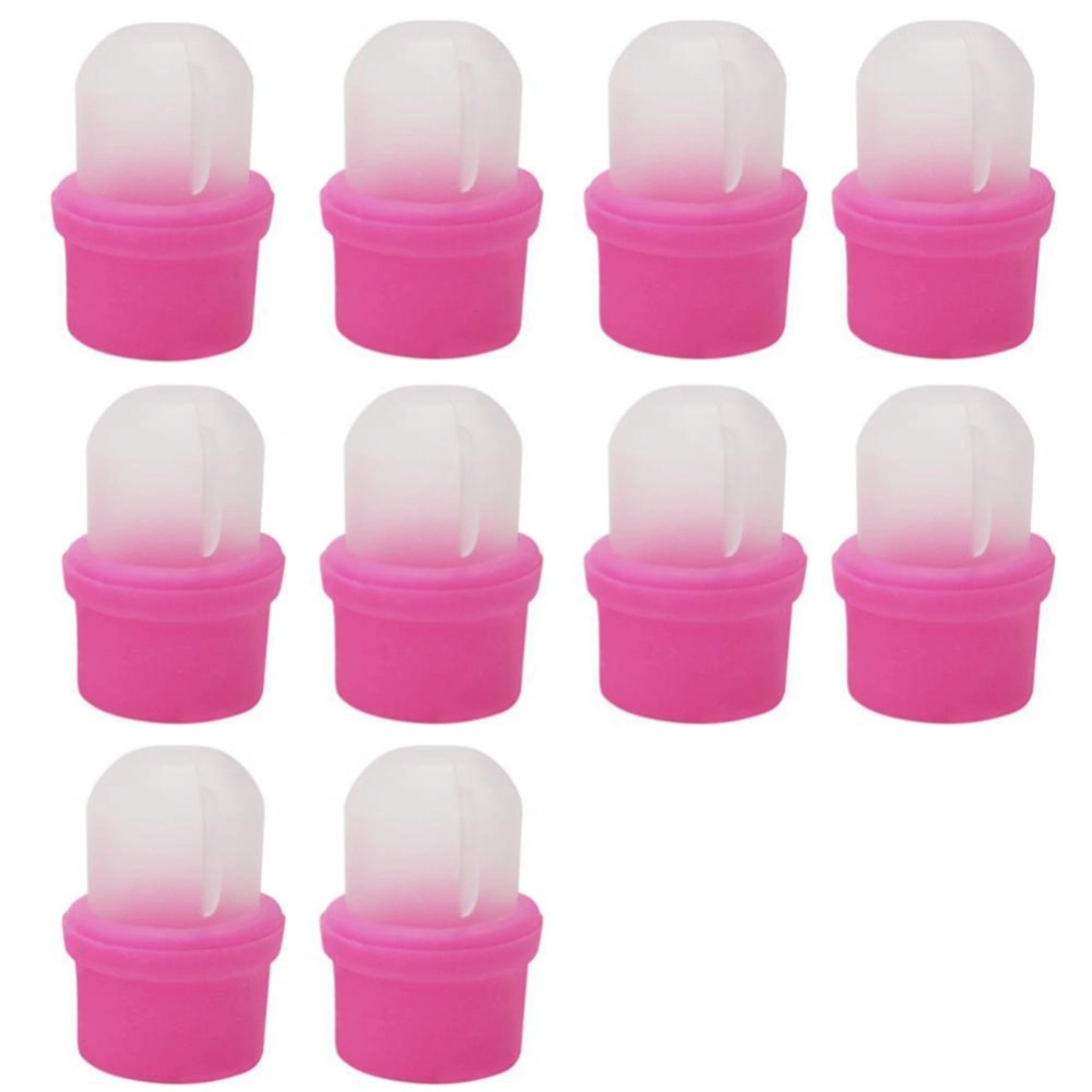 10Pcs Wearable Nail Soak Soakers Polish Remover Acrylic UV Gel Nail Cap Articles