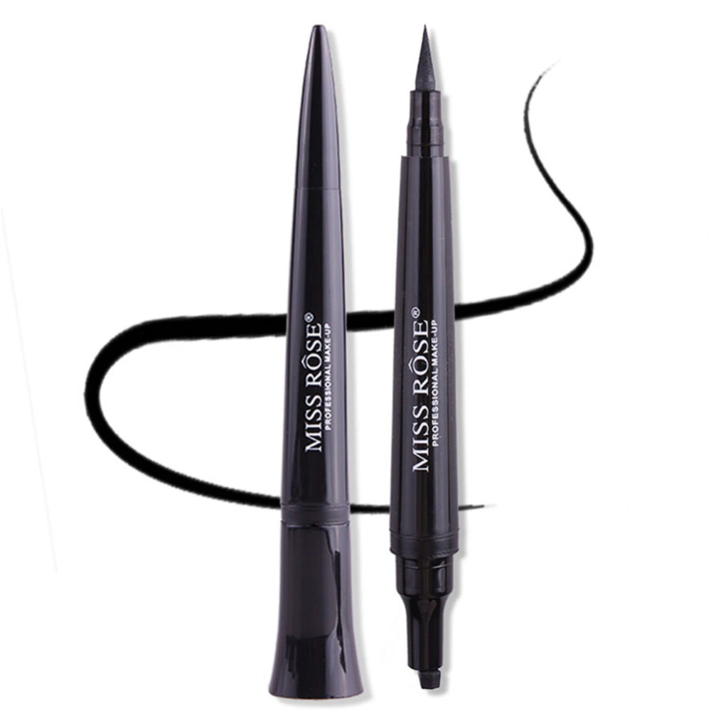 Miss Rose Double Head Seal Stamp Eyeliner Pencil Eye Makeup Cosmetic Tool