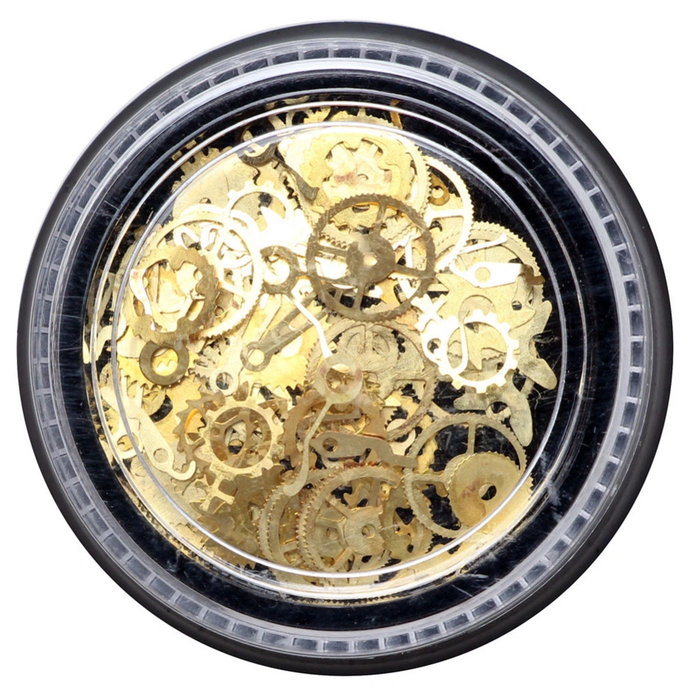 DIY Time Gear Steampunk Style Mechanical Manicure Nail Art Ornament Patch ( Gold )