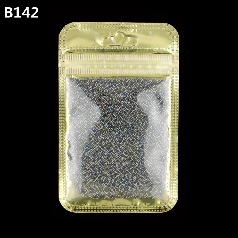 New Design Multi Color Mini Beads 3D Bead Rhinestone Manicure Metal Nail Art Decoration 04#