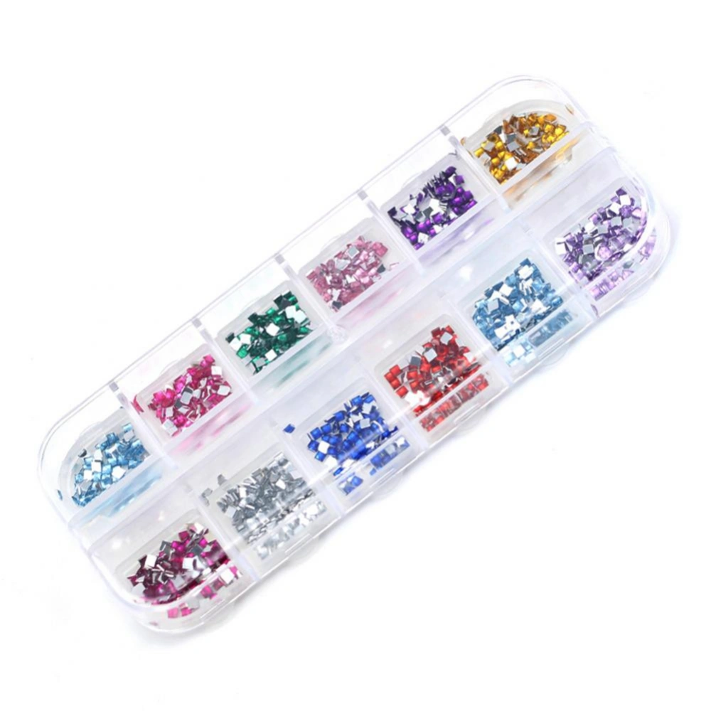 AB Drill Glitter Colorful Decoration Nail Art Paillette Sequins DIY Manicure Tools Square