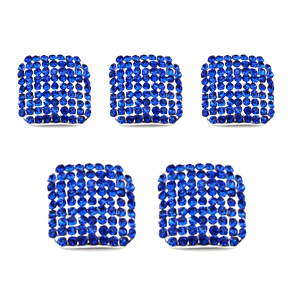 Alloy False Fake Artificial Toe Nails Tips DIY Nail Art Decoration Manicure Blue Rhinestone