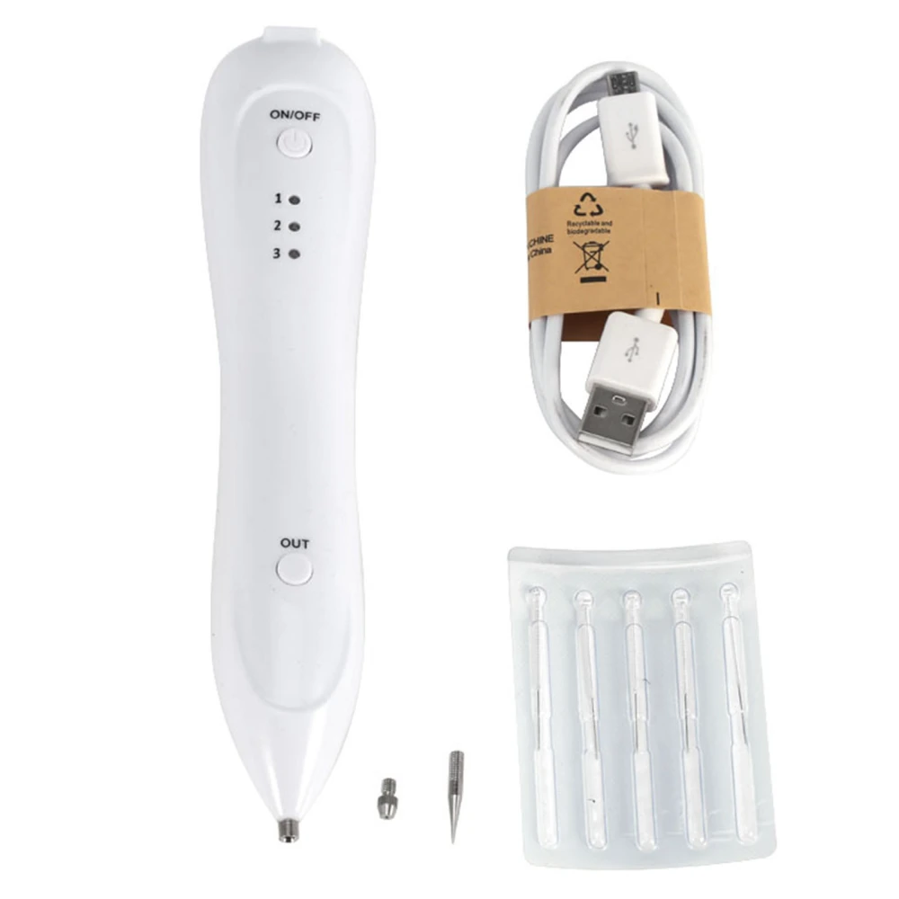 Portable USB Mole Freckle Removal Pen Three Levels Adjustable Spot Tattoo Remover Device