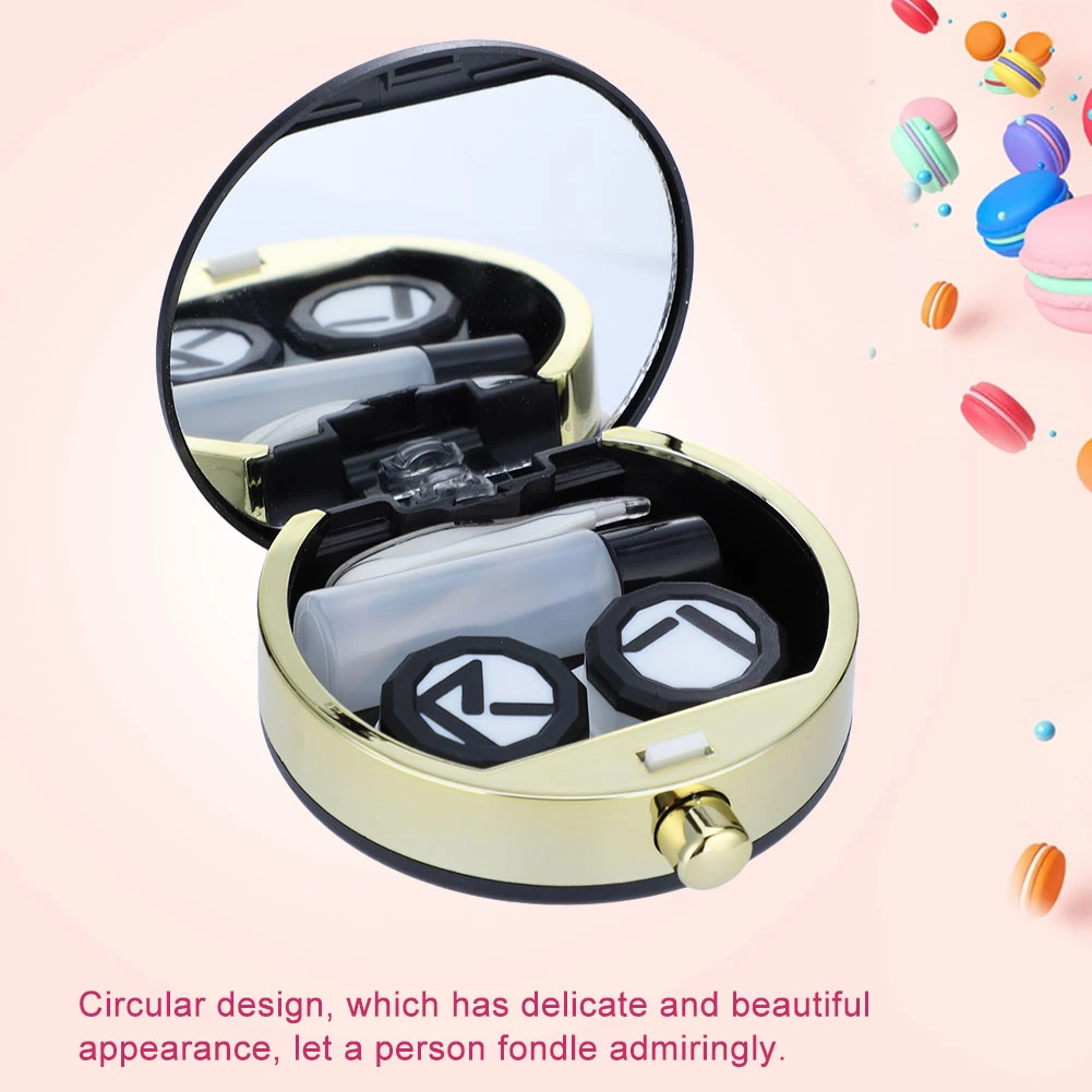 Mini Contact Lens Holder Eye Care Lenses Case Set Cute Lovely Travel Kit Box #05