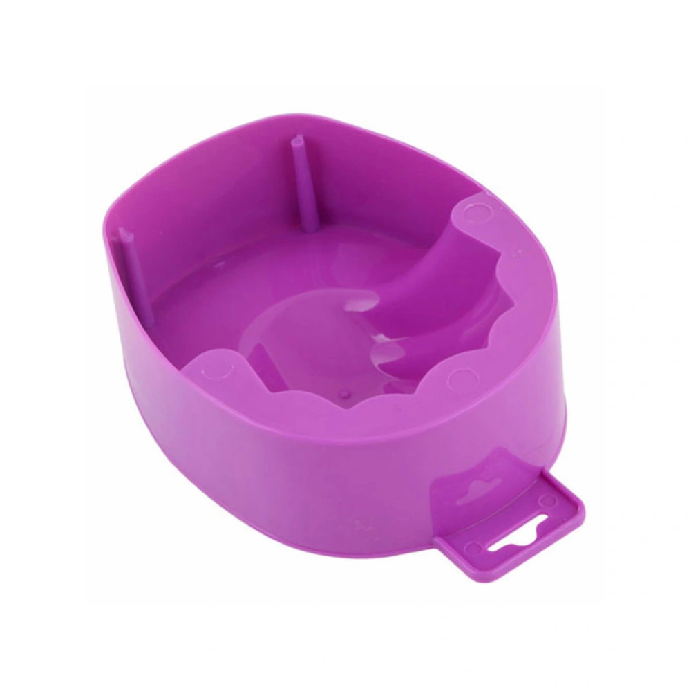 Nail Art Tips Hand Wash Soak Bowl Tray Polish Treatment Remover Manicure Spa Tool Purple