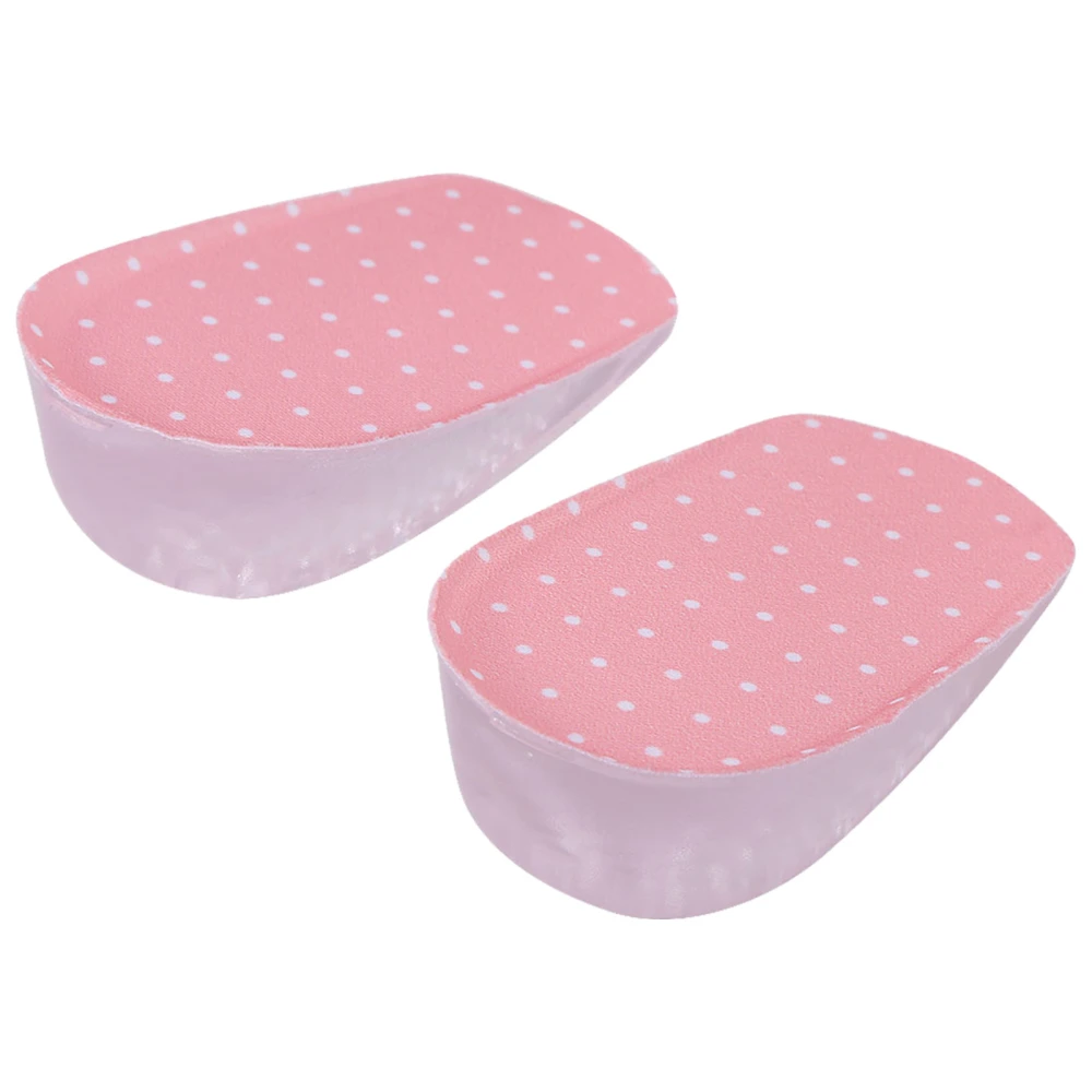 3.5cm Silicone Gel Adhesive Insoles Height Increase Foot Orthotic Arch Support Heel Pads Pink