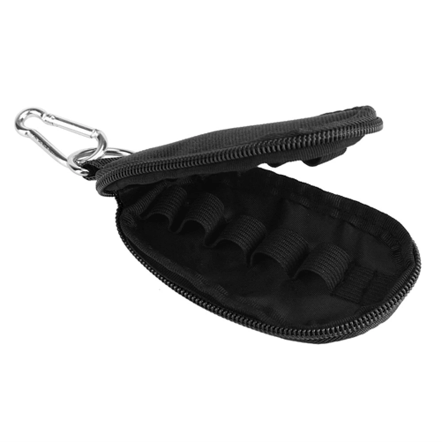 Portable key Chain Style 10-Compartment 2/3ML Essential Oil Holder Storage Bag Case (Black)