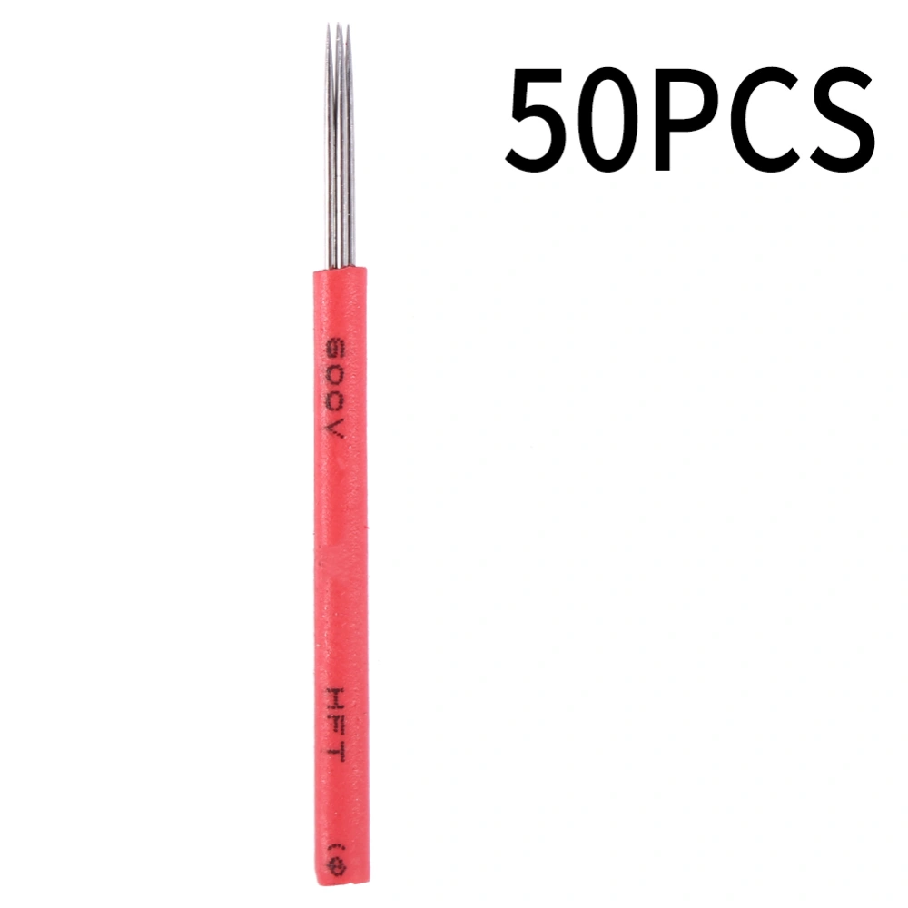 50PCS R5 Liner Shading Needles Microblading Fog Eyebrow Blade for Semi Permanent Eyebrow Makeup