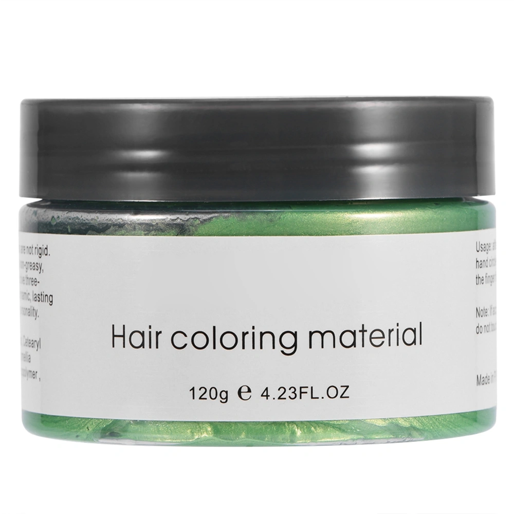 120g Unisex Disposable Hair Dye Mud Hairdressing Cream Hair Styling Coloring Wax (Green)