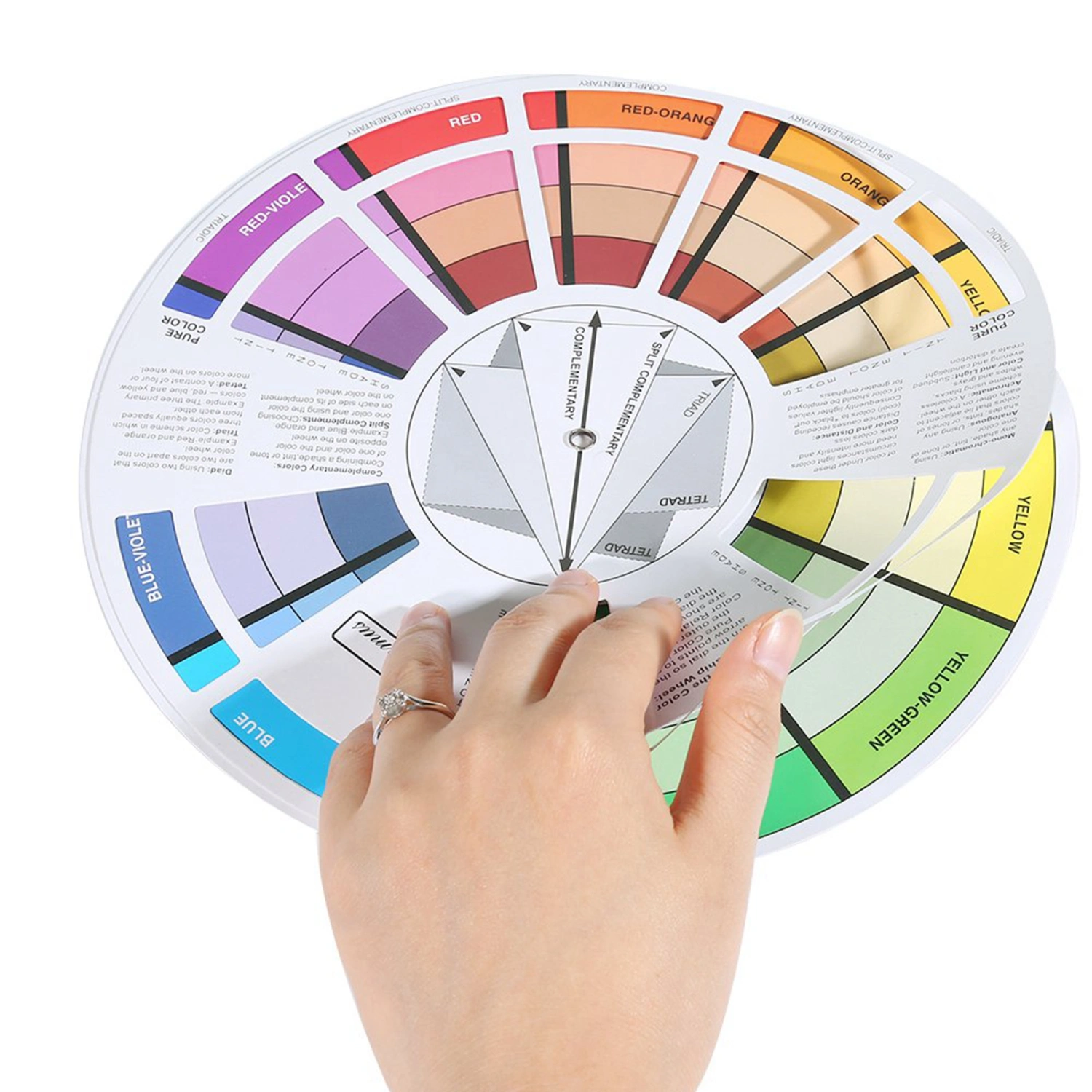 Professional Mix Guide Round Tattoo Nail Pigment Color Wheel Paper Card Supplies