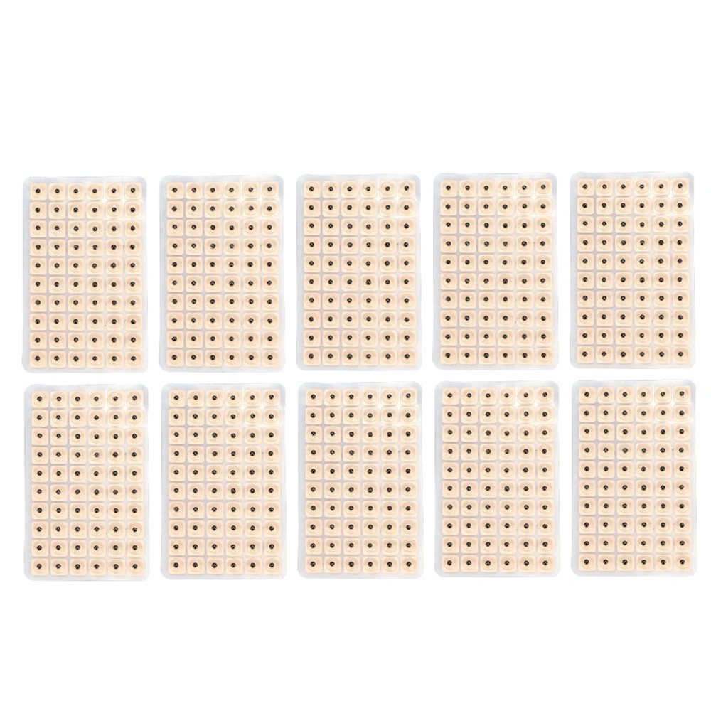 600Pcs Disposable Ear Press Stickers Acupuncture Vaccaria Plaster Bean Acupoint Massage Tool