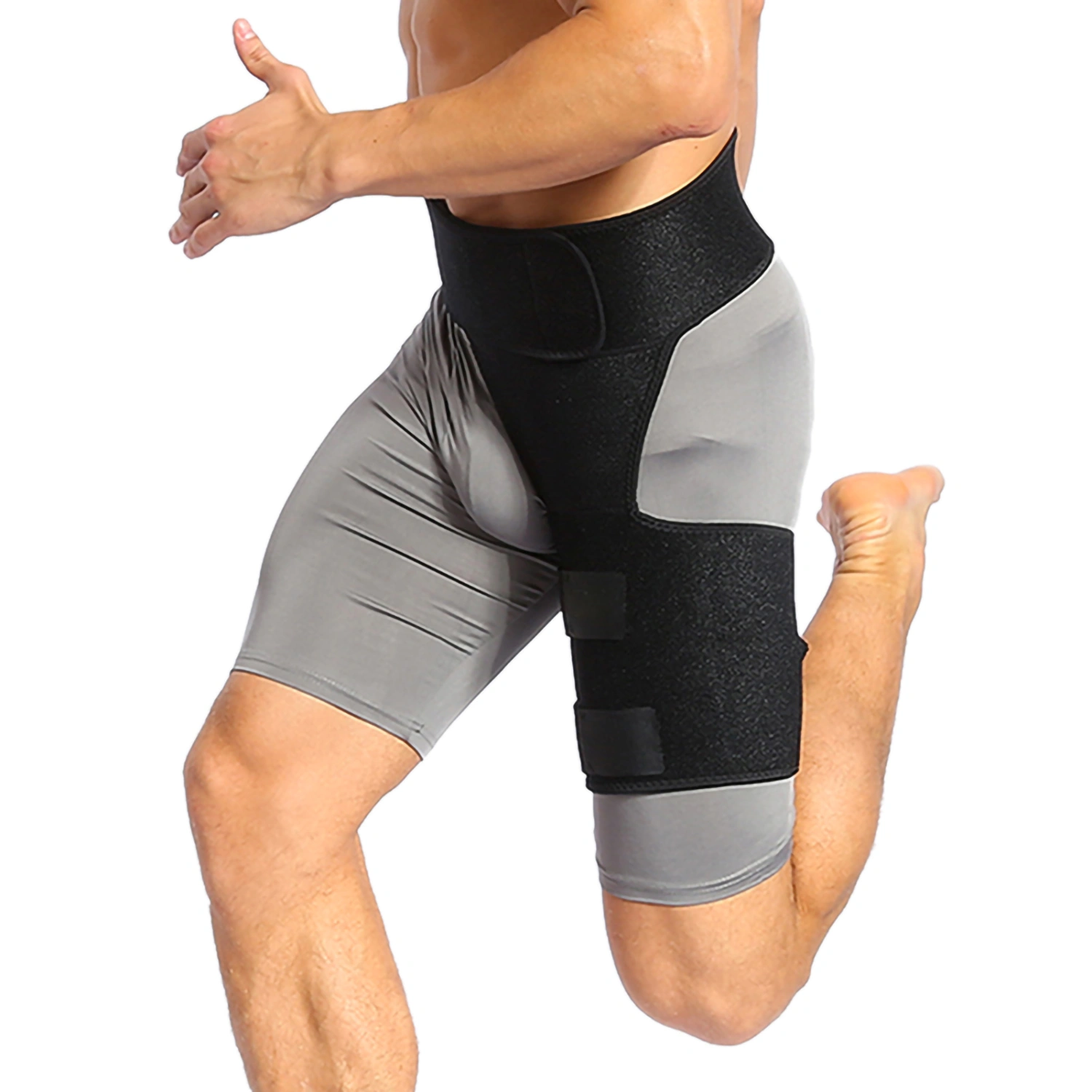 Compression Brace for Hip, Thigh Support Groin Brace Sciatica Relief Wrap with Adjustable Strap