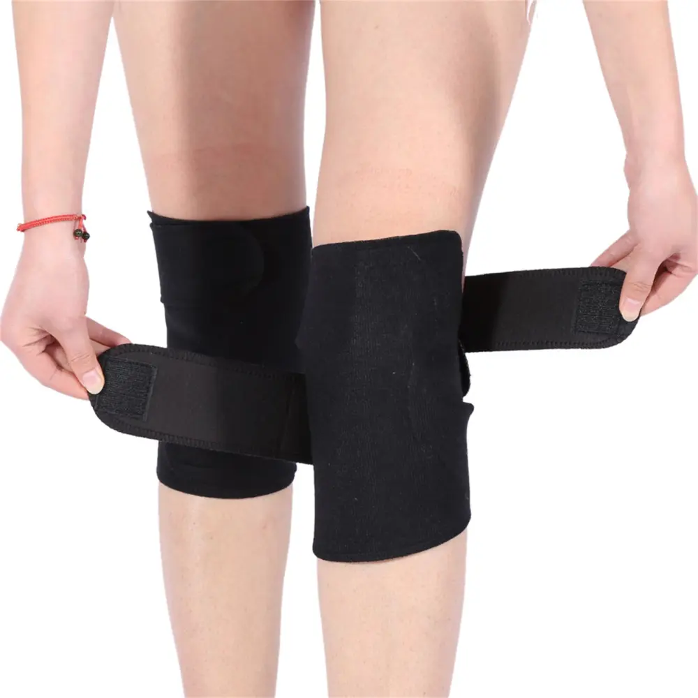 1 Pair Tourmaline Self Heating Magnetic Therapy Knee Protective Belt Arthritis Brace Support