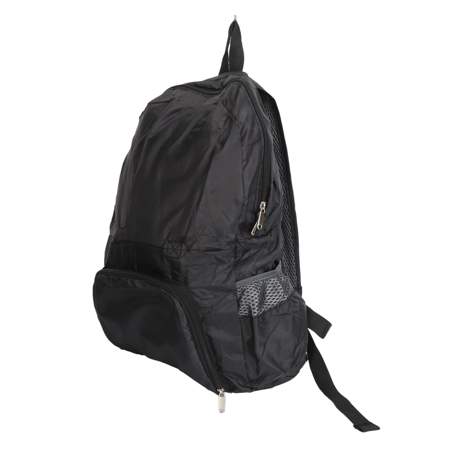 2 In 1 Foldable Backpack Lightweight Waterproof Travel Folding Backpack for Walking Daily Life Black