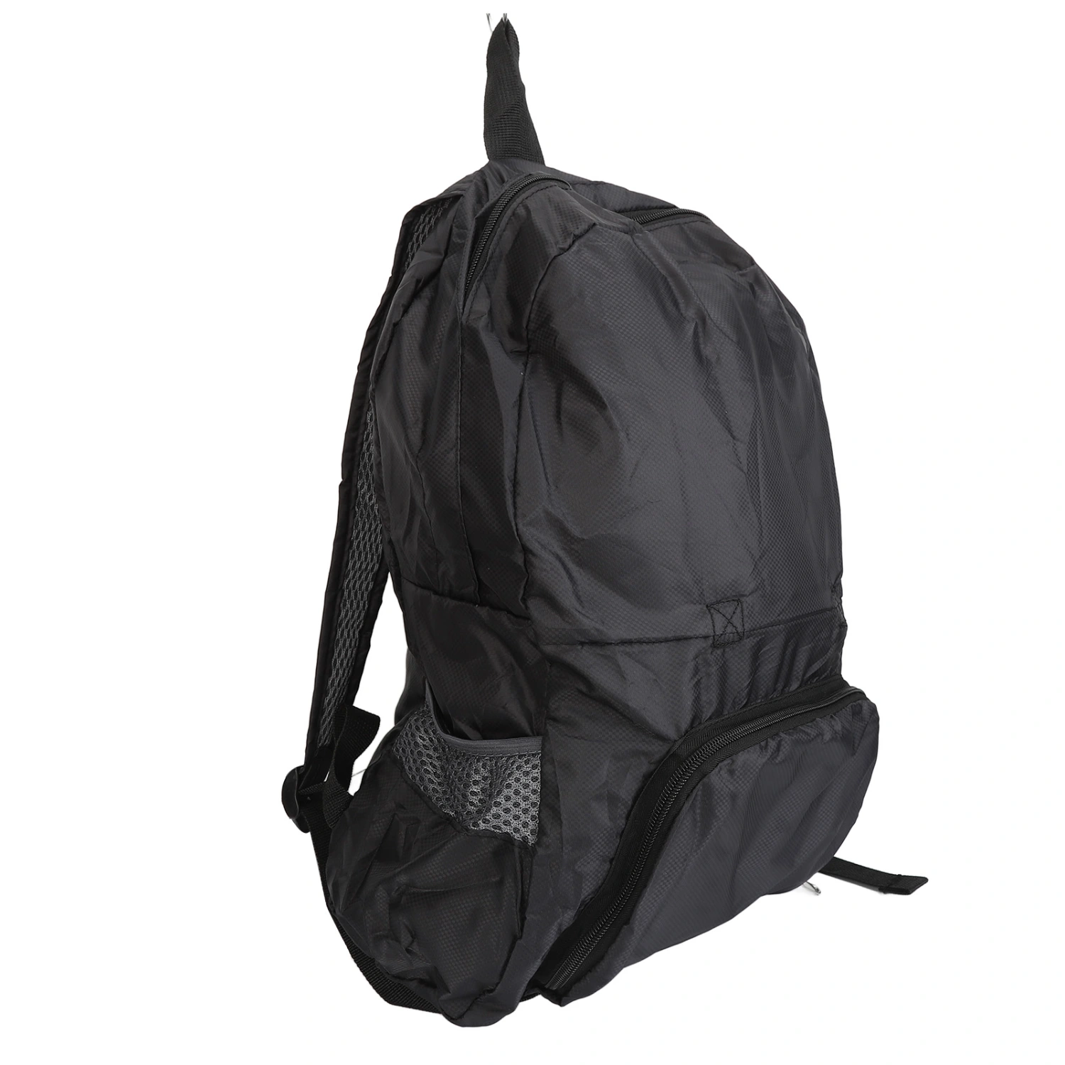 2 In 1 Foldable Backpack Lightweight Waterproof Travel Folding Backpack for Walking Daily Life Black