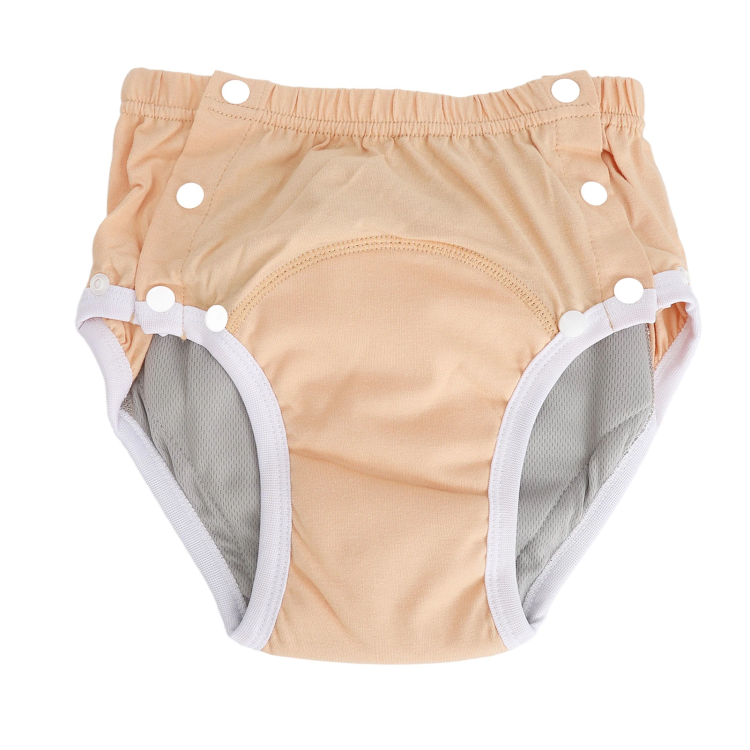Adult Cloth Diaper Washable Leakage Proof Breathable Pure Cotton Elderly Cloth Nappy for Incontinence Orange S